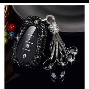 Black Rhinestone Car Key Cover with Tassel For CHEVY NEW!!